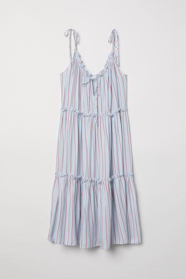 Sleeveless Frill-trimmed Dress