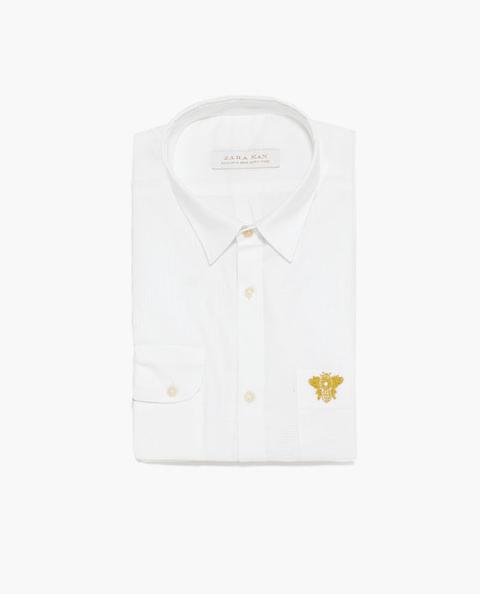 Camisa Blanca Bordado