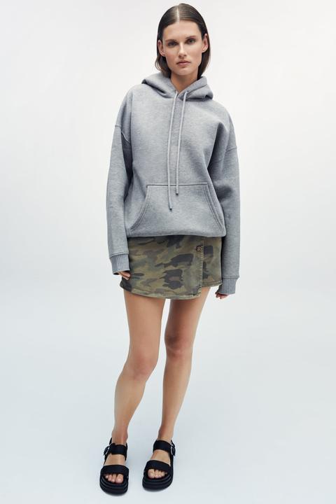 Falda Bermuda Denim Estampada