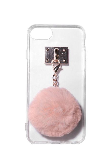 Cover Iphone 6&7 Con Pom Pon Rosa