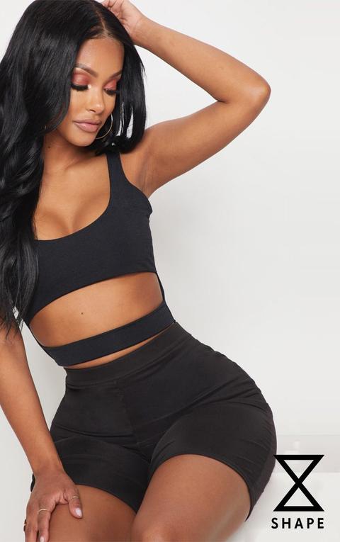 Shape Black Slinky Extreme Cut Out Bodysuit