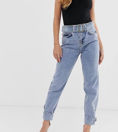 belted mom jeans