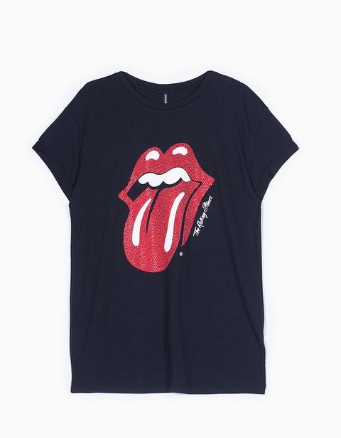 Pilar matraz Florecer Camiseta Rolling Stones de Stradivarius en 21 Buttons