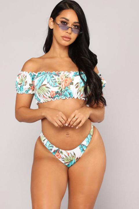 Dalena Off Shoulder Bikini Set - Multi