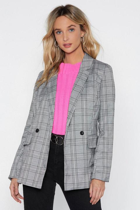 Womens Check Please Relaxed Blazer