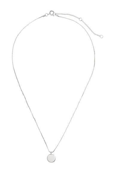 H & M - Collar Con Colgante - Plata