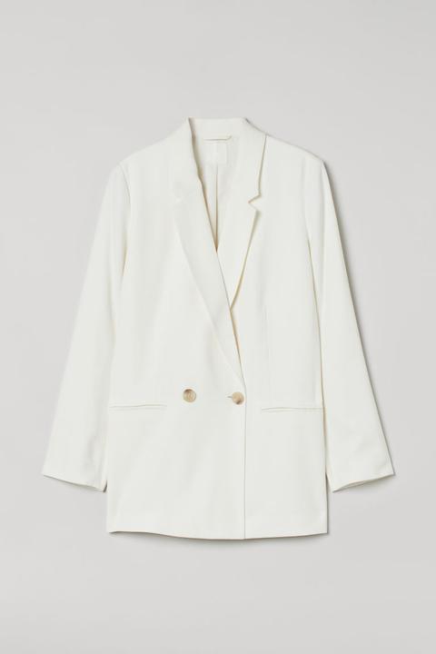 Blazer À Double Boutonnage - Blanc