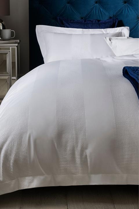 Waffle 300 Thread Count Collection Luxe 100% Cotton Duvet Cover And Pillowcase Set