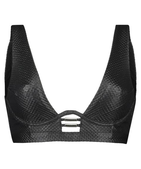 Hunkemöller Top De Bikini Triangular De Aros No Preformado Caged Beauty Negro