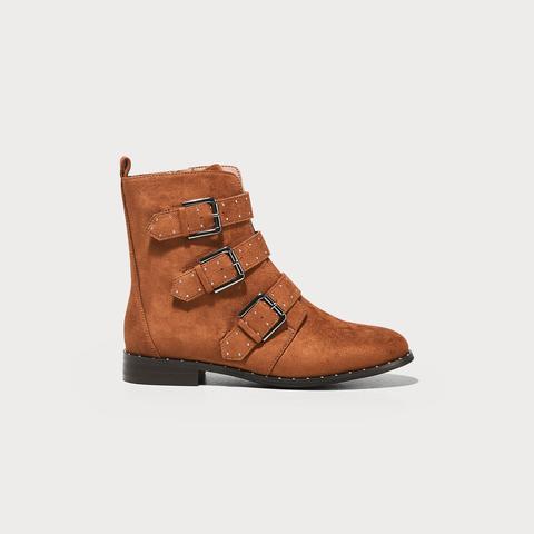 boots plates camel femme