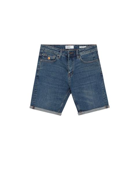 Bermuda Denim Slim Comfort Azul Medio