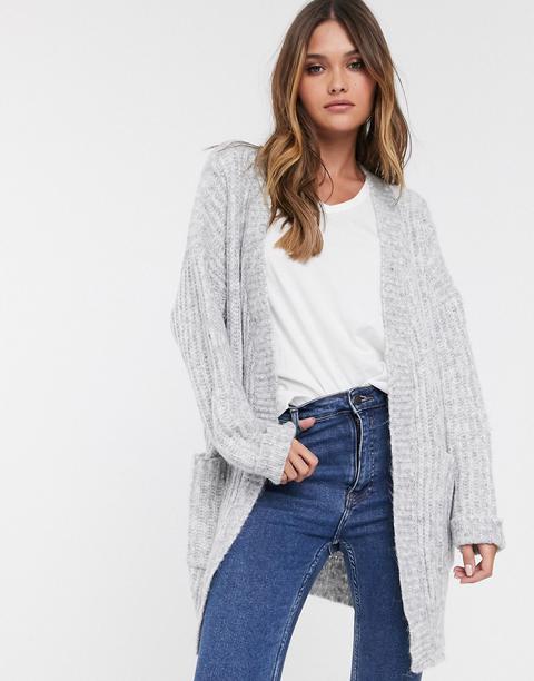 Y.a.s Chunky Knitted Cardigan-grey