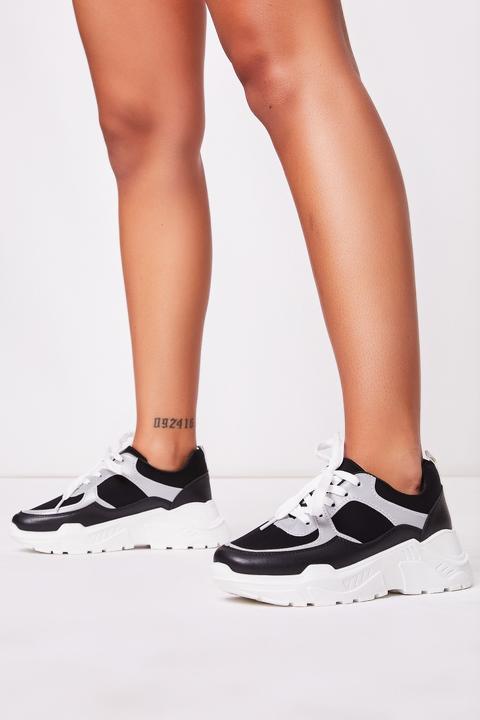 Erin Black Chunky Trainers