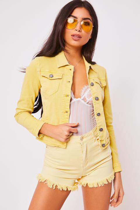 Sofia Yellow Denim Jacket