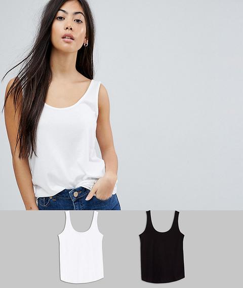 Pack De 2 Camisetas Sin Mangas Ultimate De Asos Design Petite