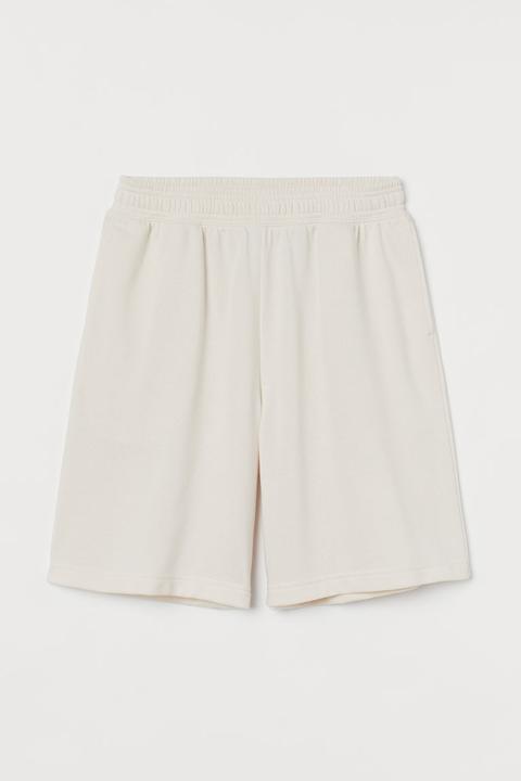 Short Ample En Molleton - Blanc