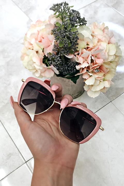Lucie Pink Half Frame Sunglasses