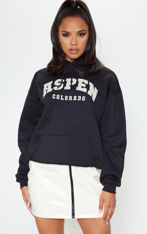 slogan print hoodie