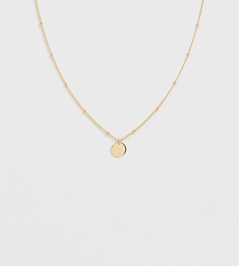 Designb London Sterling Silver 14k Gold Plated Satellite Chain Pendant Necklace