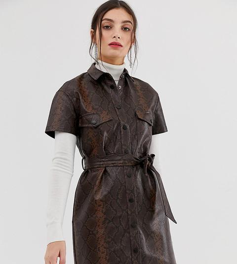 Snake hot sale leather dress