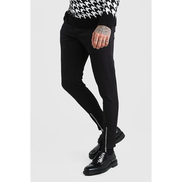 mens skinny stretch smart trousers