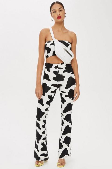 topshop cow print pants