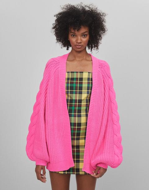 Gilet Oversize Manches Tressées