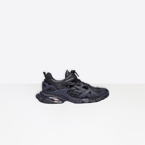 Sneaker Track.2 Noire En Néoprène Et Gomme