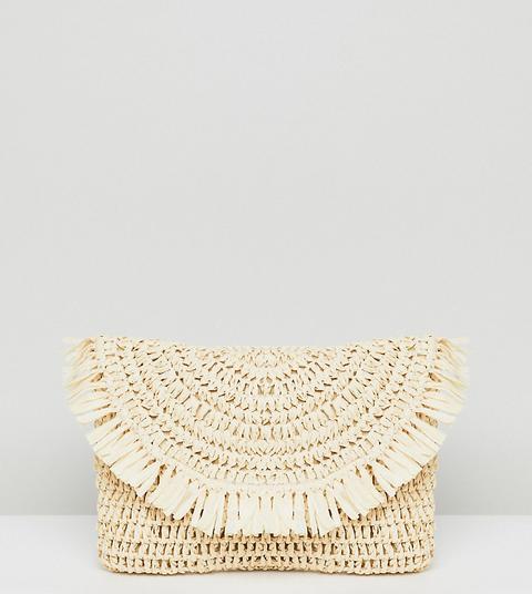 Clutch De Paja Deshilachado De South Beach