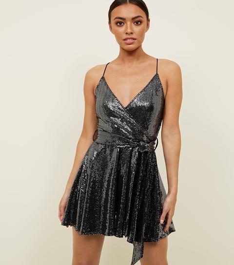 New look cheap sequin playsuit