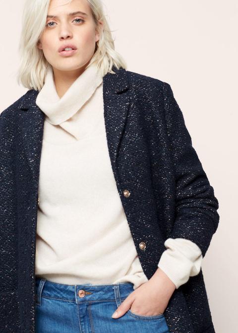 Abrigo Jaspeado Lana from Mango on 21 Buttons