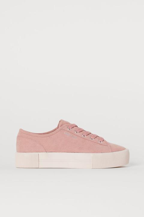 H & M - Sneakers Con Plateau - Rosa