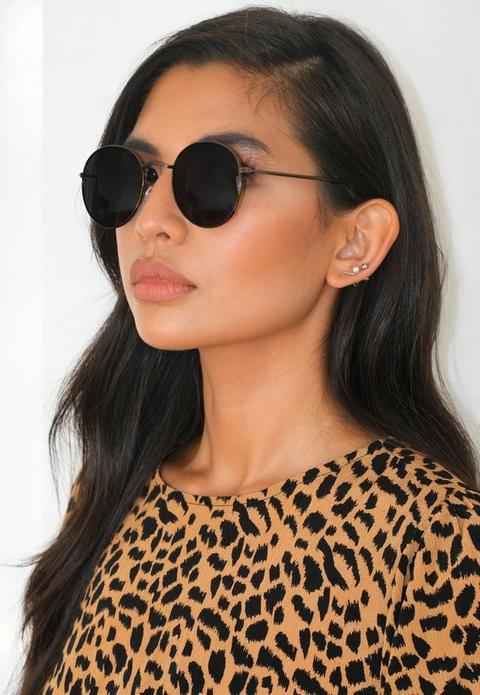 Black Round Sunglasses, Black