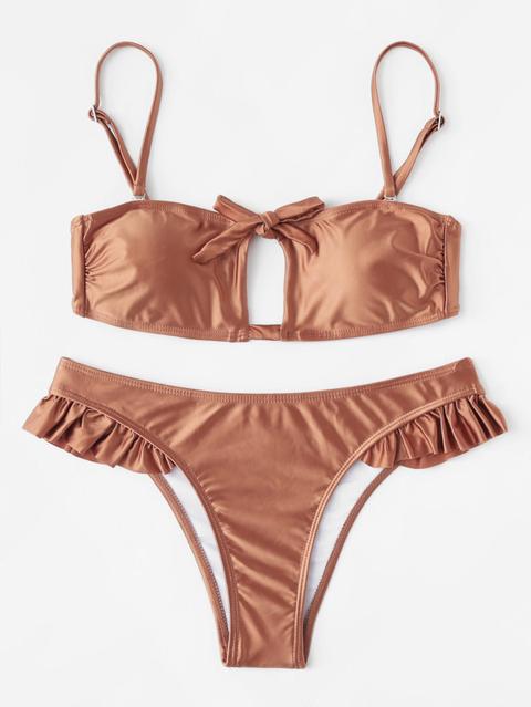 Bikini Con Nodo Dettaglio Arricciato