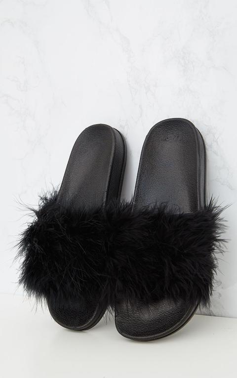 Black Feather Sliders, Black