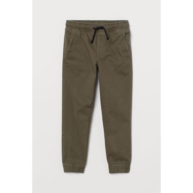 h&m cotton twill joggers