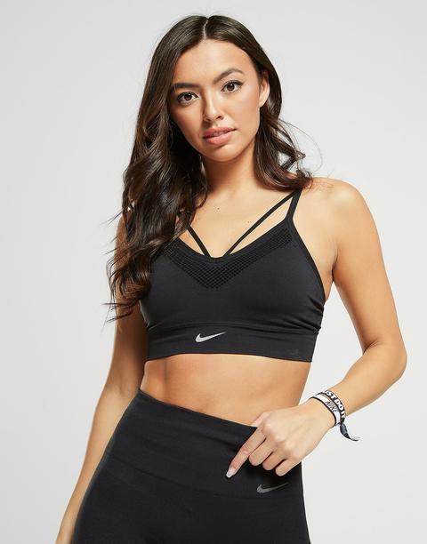 Nike Sujetador Deportivo Training Seamless Light, Negro