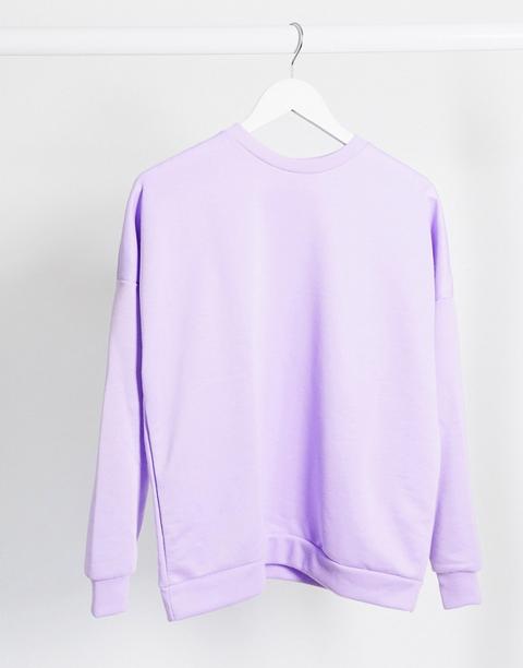 Sudadera Confort En Lila De Asos Design (parte De Un Conjunto)-violeta