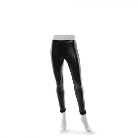 Leggings Skinny Velour Leatherette