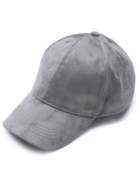 Dark Grey Suede Casual Baseball Cap