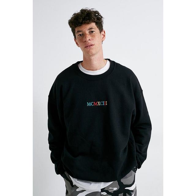 embroidered crew neck sweatshirts
