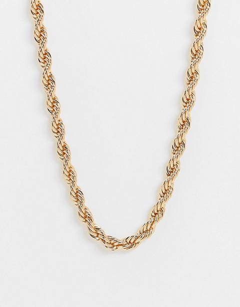 Pieces Chunky Rope Necklace In Gold