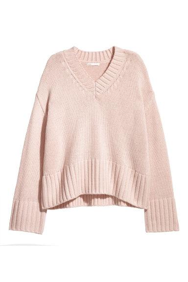 H & M - Jersey En Mezcla De Lana - Rosa