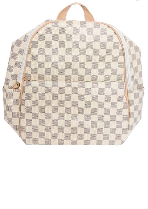 Jo Cream Check Backpack