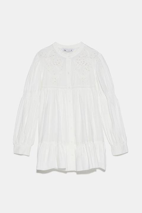 Blouse Avec Broderies Perforées