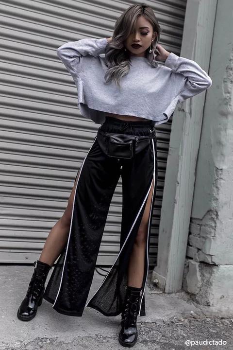 Sheer Jersey Mesh Pants