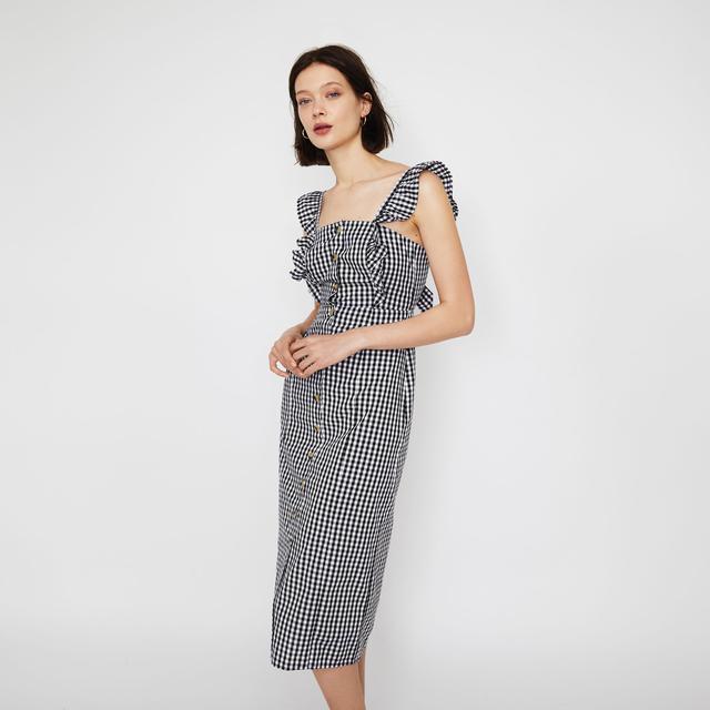 warehouse gingham dress