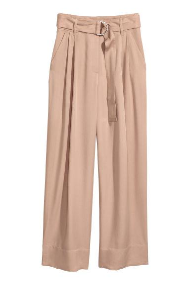 H & M - Pantaloni Ampi In Lyocell - Beige