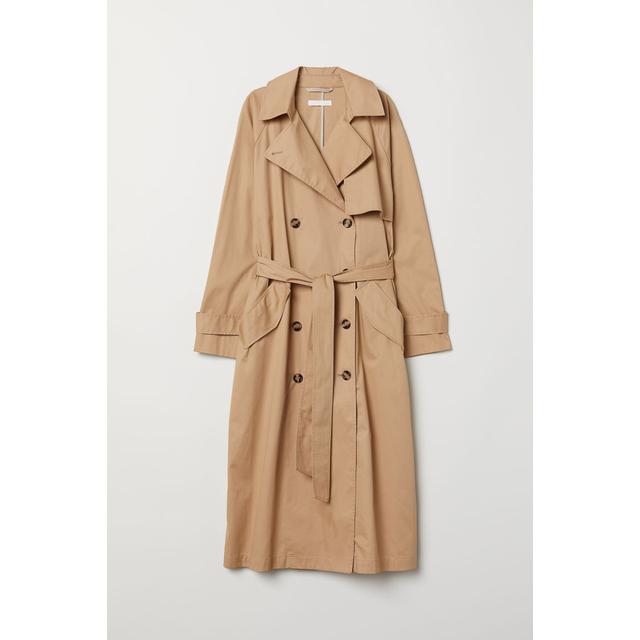 Langer Trenchcoat Beige Damen From H M On 21 Buttons