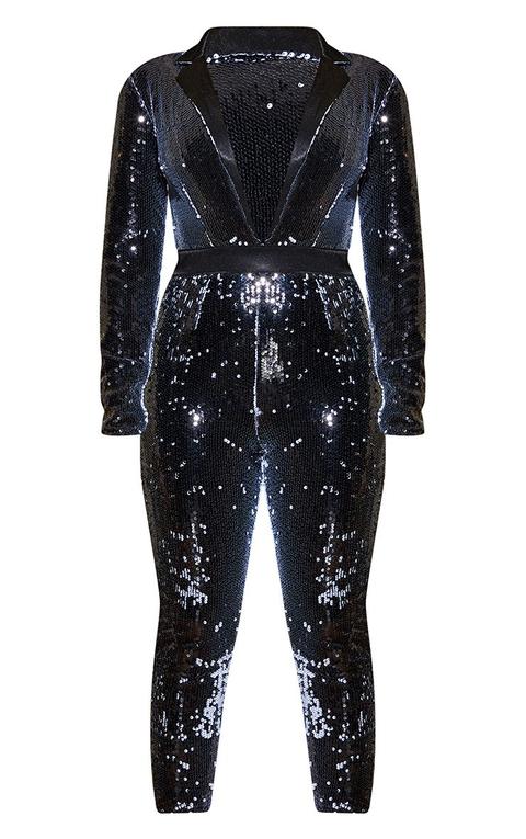 blue sequin pantsuit